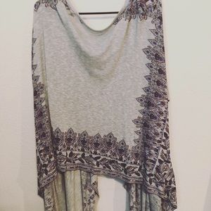 Free people grey and purple sweater shall